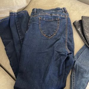 Stretchy blue denim